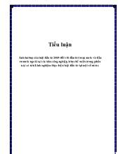 Tiểu luận Ảnh hưởng của luật đầu tư 2005 đối với đầu tư trong nước và đầu tư nước ngoài tại các khu công nghiệp, khu chế xuất (trong phần này có nêu k inh nghiệm thực hiện luật đầu tư tại một số nước)