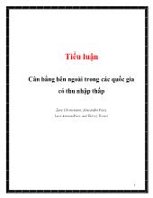Tiểu luận Cân bằng bên ngoài trong các quốc gia có thu nhập thấp