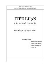 Tiểu luận Cạn Kiệt Nguồn Nước