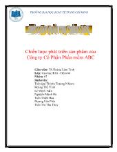 Tiểu luận Chiến lược phát triển sản phẩm của Công ty Cổ Phần Phần mềm ABC