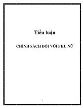 Tiểu luận Chính sách đối với phụ nữ