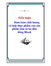 Tiểu luận Đảm bảm chất lượng và luật thực phẩm của sản phẩm tôm sú bỏ đầu đông Blook