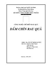 Tiểu luận Dấm chín rau quả