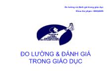 Tiểu luận Đo lường và đánh giá trong giáo dục