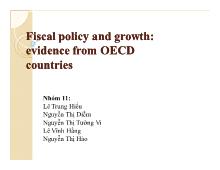 Tiểu luận Fiscal policy and growth: evidence from OECD countries