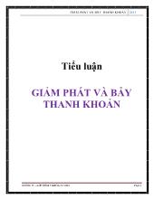 Tiểu luận Giảm phát và bẫy thanh khoản