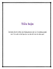 Tiểu luận Gói kích cầu 01 tỷ đôla của Chính phủ nên cho vay vào những ngành nào? Lãi suất và thời hạn cho vay như thế nào cho hiệu quả?