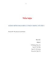 Tiểu luận Hành trình thay đổi cá nhân trong tổ chức