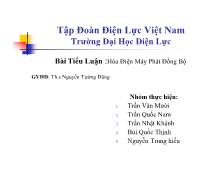 Tiểu luận Hòa Điện Máy Phát Đồng Bộ