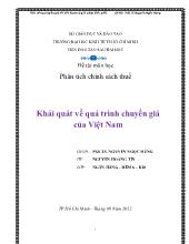 Tiểu luận Khái quát về quá trình chuyển giá của Việt Nam