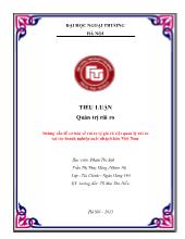 Tiểu luận Những vấn đề cơ bản về rủi ro tỷ giá và việc quản lý rủi ro tại các doanh nghiệp xuất nhập khẩu Việt Nam