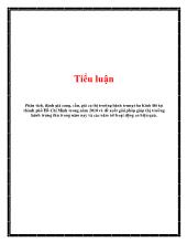 Tiểu luận Phân tích, đánh giá cung, cầu, giá cả thị trường bánh trung thu Kinh Đô tại thành phố Hồ Chí Minh trong năm 2010 và đề xuất giải pháp giúp thị trường bánh trung thu trong năm nay và các năm tới hoạt động có hiệu quả