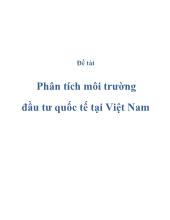 Tiểu luận Phân tích môi trường đầu tư quốc tế tại Việt Nam