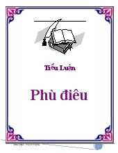 Tiểu luận Phù điêu