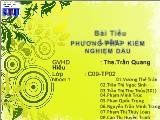 Tiểu luận Phương pháp kiểm nghiệm dầu