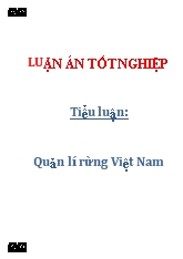 Tiểu luận Quản lí rừng Việt Nam