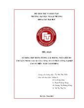 Tiểu luận Sử dụng hợp đồng tương lai phòng ngừa rủi ro cho sản phẩm cao su của công ty cổ phần công nghiệp cao su miền nam caosumina