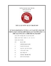 Tiểu luận Sử dụng hợp đồng tương lai và quyền chọn để phòng ngừa rủi ro biến động giá nguyên liệu cà phê tại công ty cà phê Trung Nguyên