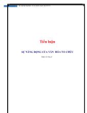 Tiểu luận Sự năng động của văn hóa tổ chức