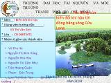 Tiểu luận Tác động của biến đổi khí hậu tới đồng bằng sông Cửu Long