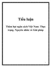 Tiểu luận Thâm hụt ngân sách Việt Nam: Thực trạng, Nguyên nhân và Giải pháp
