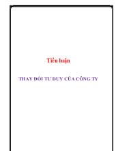 Tiểu luận Thay đổi tư duy của công ty