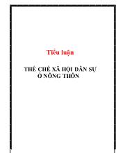 Tiểu luận Thể chế xã hội dân sự ở nông thôn