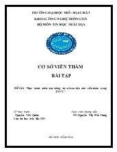 Tiểu luận Thực hành phân loại thông tin trên tư liệu ảnh viễn thám trong ENVI