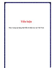 Tiểu luận Thực trạng áp dụng luật đầu tư hiện nay tại Việt Nam
