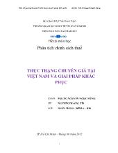 Tiểu luận Thực trạng chuyển giá tại Việt Nam và giải pháp khắc phục
