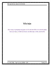 Tiểu luận Thực trạng và giải pháp trong quản lý vốn nhà nước đầu tư vào doanh nghiệp khác tại Công ty TNHH một thành viên Phân đạm và Hóa chất Hà Bắc