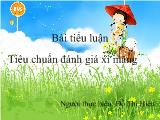 Tiểu luận Tiêu chuẩn đánh giá xi măng