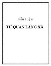 Tiểu luận Tự quản làng xã