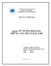Tiểu luận Tư tưởng đạo gia những giá trị và hạn chế