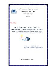 Tiểu luận Tư tưởng triết học của rené descartes và ảnh hưởng của nó đến nền văn minh phương tây hiện đại