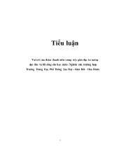 Tiểu luận Vai trò của đoàn thanh niên trong việc giáo dục tư tưởng đạo đức và lối sống cho học sinh ( Nghiên cứu trường hợp Trường Trung Học Phổ Thông Sào Báy - Kim Bôi – Hòa Bình)