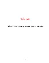 Tiểu luận Vấn nạn kẹt xe tại thành phố Hồ Chí Minh-Thực trạng và giải pháp