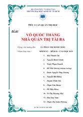 Tiểu luận Võ quốc thắng nhà quản trị tài ba