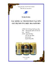 Tiểu luận Xác định các thành phần tạo nên giá trị thương hiệu bia sapporo