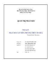 Bài dịch Chương 23: thay đổi cấp tiến, phương thức ôn hòa