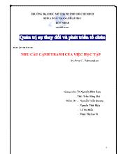 Bài tập nhóm : nhu cầu cạnh tranh của việc học tập