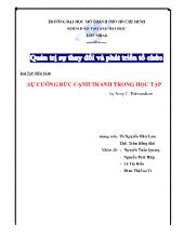 Bài tập nhóm : sự cưỡng bức cạnh tranh trong học tập