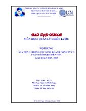 Bài tập nhóm Xây dựng chiến lược kinh doanh công ty cổ phần bánh kẹo biên hòa giai đoạn 2013 - 2015