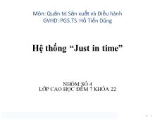 Bài thuyết trình Hệ thống“Just in time”