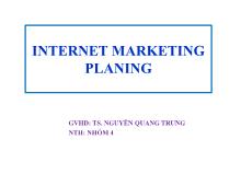 Bài thuyết trình Internet marketing planing