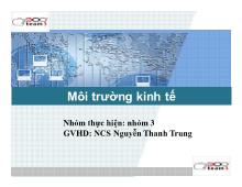 Bài thuyết trình Môi trường kinh tế