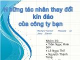 Bài thuyết trình Những tác nhân thay đổi kín đáo của công ty bạn
