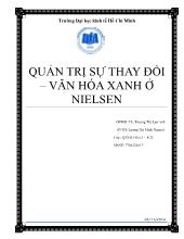 Bài thuyết trình Quản trị sự thay đổi – văn hóa xanh ở Nielsen