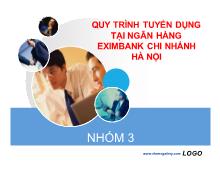 Bài thuyết trình Quy trình tuyển dụng tại ngân hàng eximbank chi nhánh Hà Nội