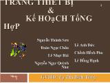 Bài thuyết trình Trang thiết bị và kế hoạch tổng hợp